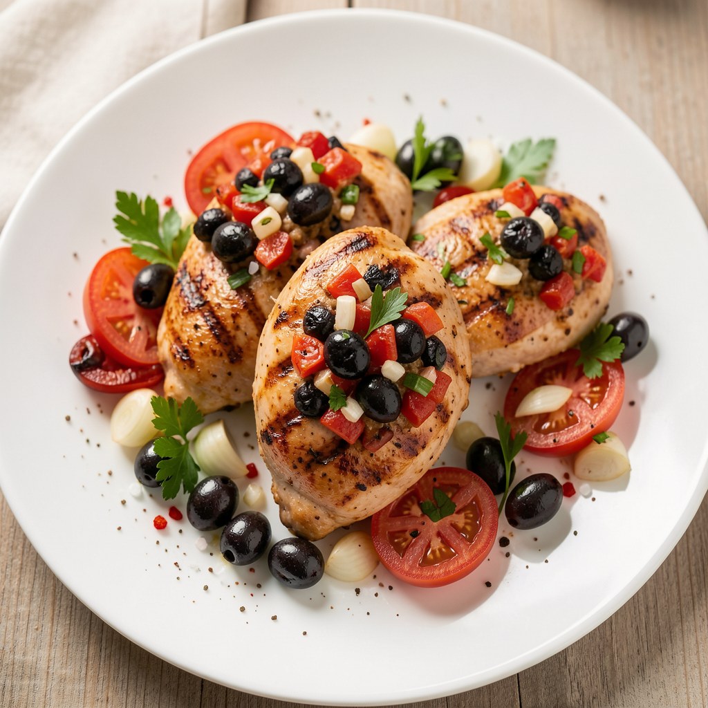 Piersi z kurczaka z oliwkami