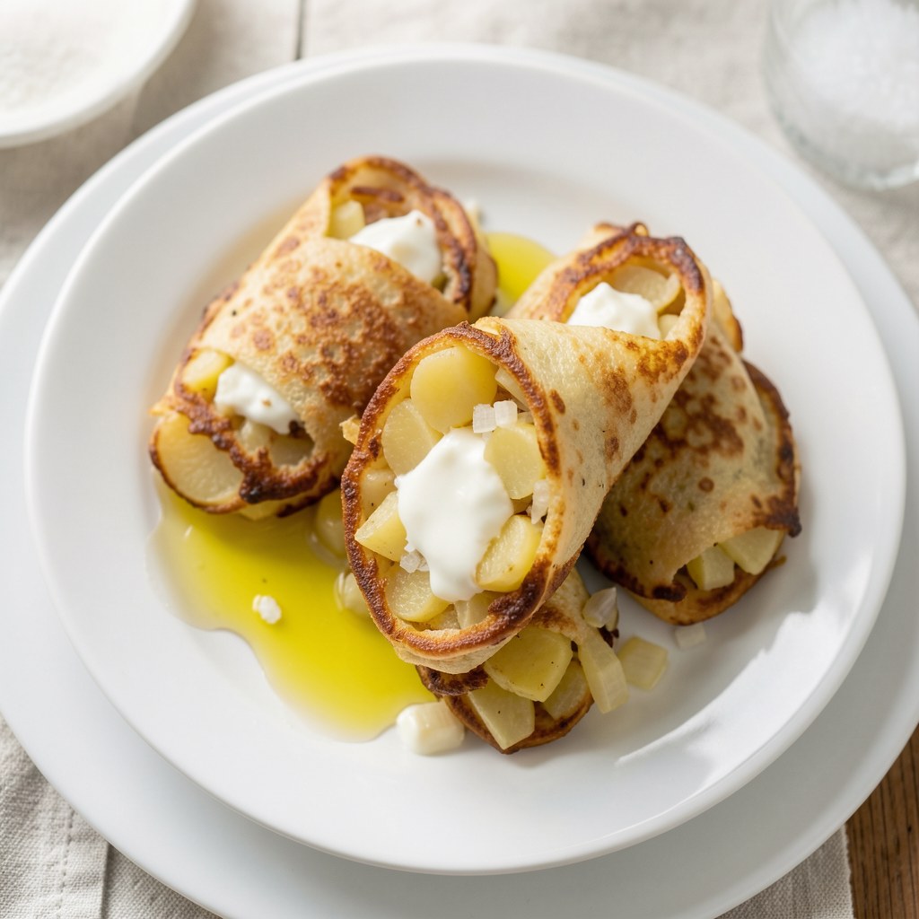 Krokiety naleśnikowe z nadzieniem "ruskim"