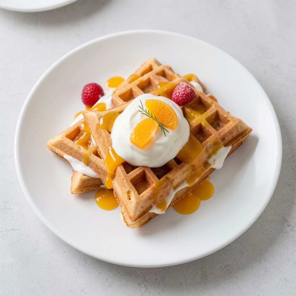 Wafle z masą śmietankowo-"owocową"