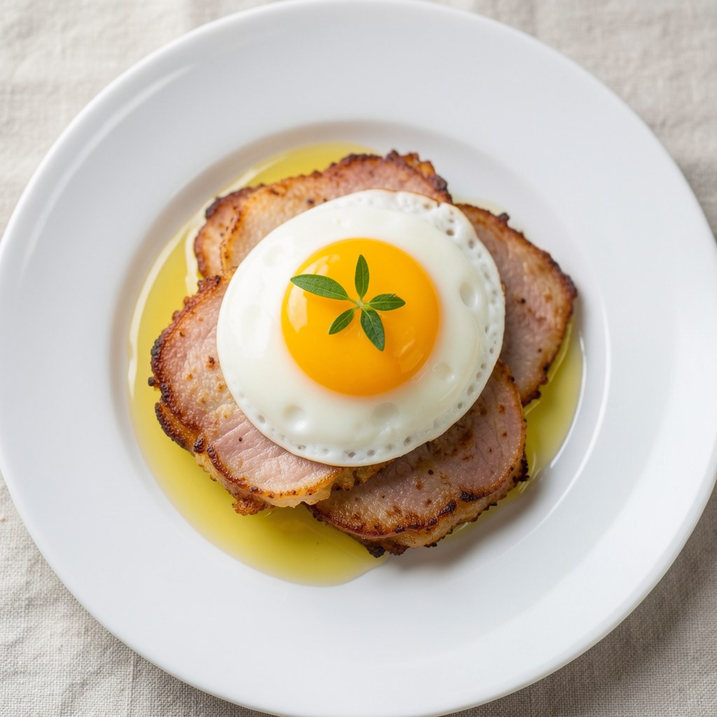 Jajko sadzone na boczku