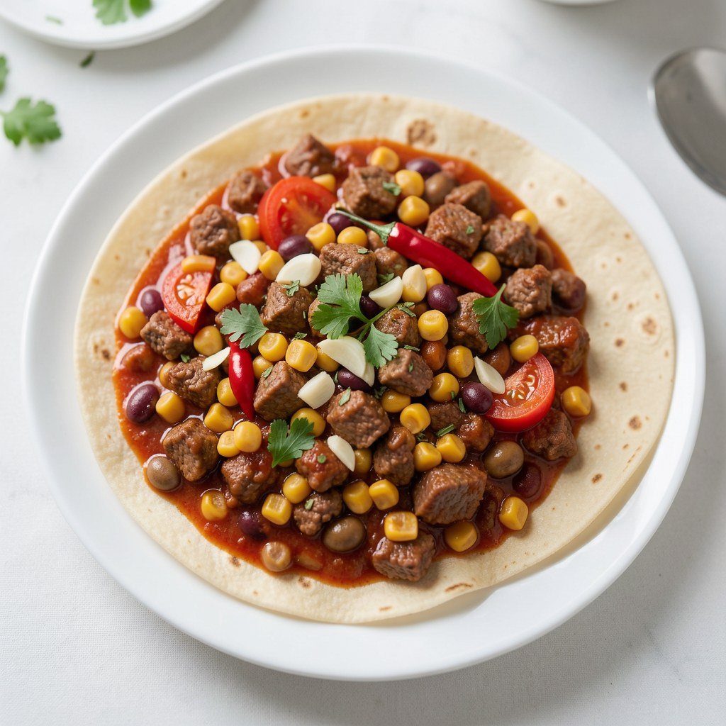Chili con carne w plackach tortilla
