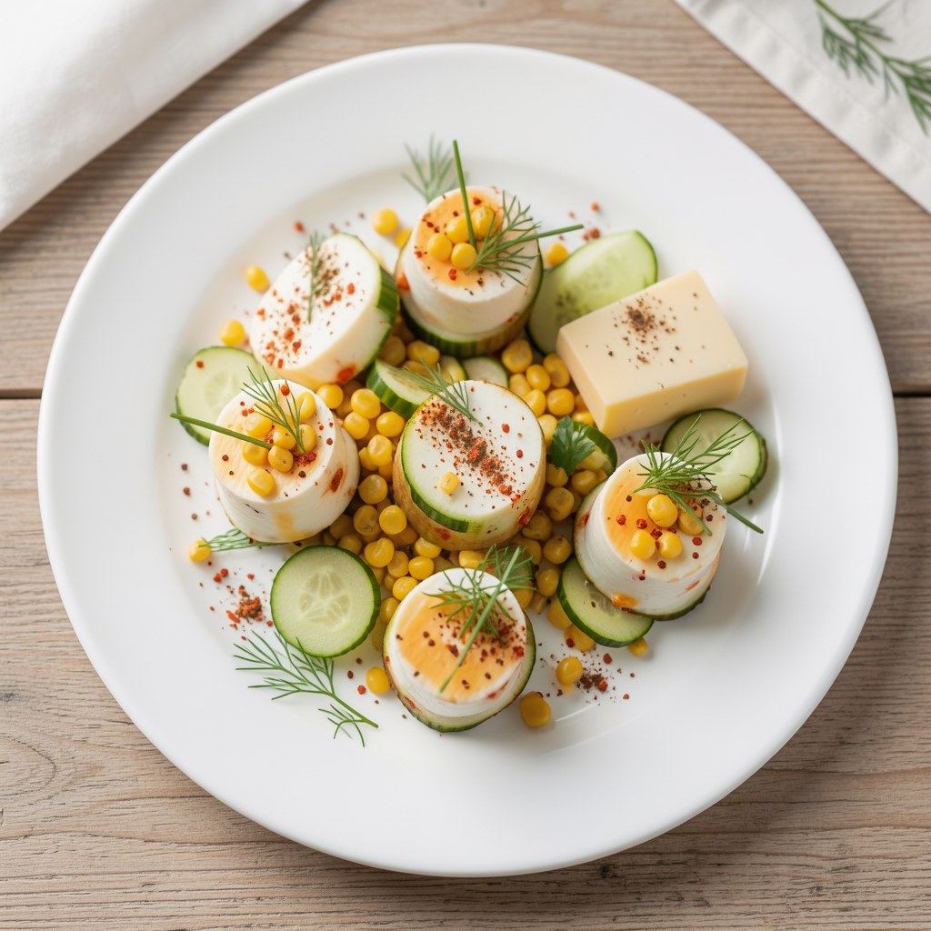 Ogóki faszerowane kolorowym twarożkiem