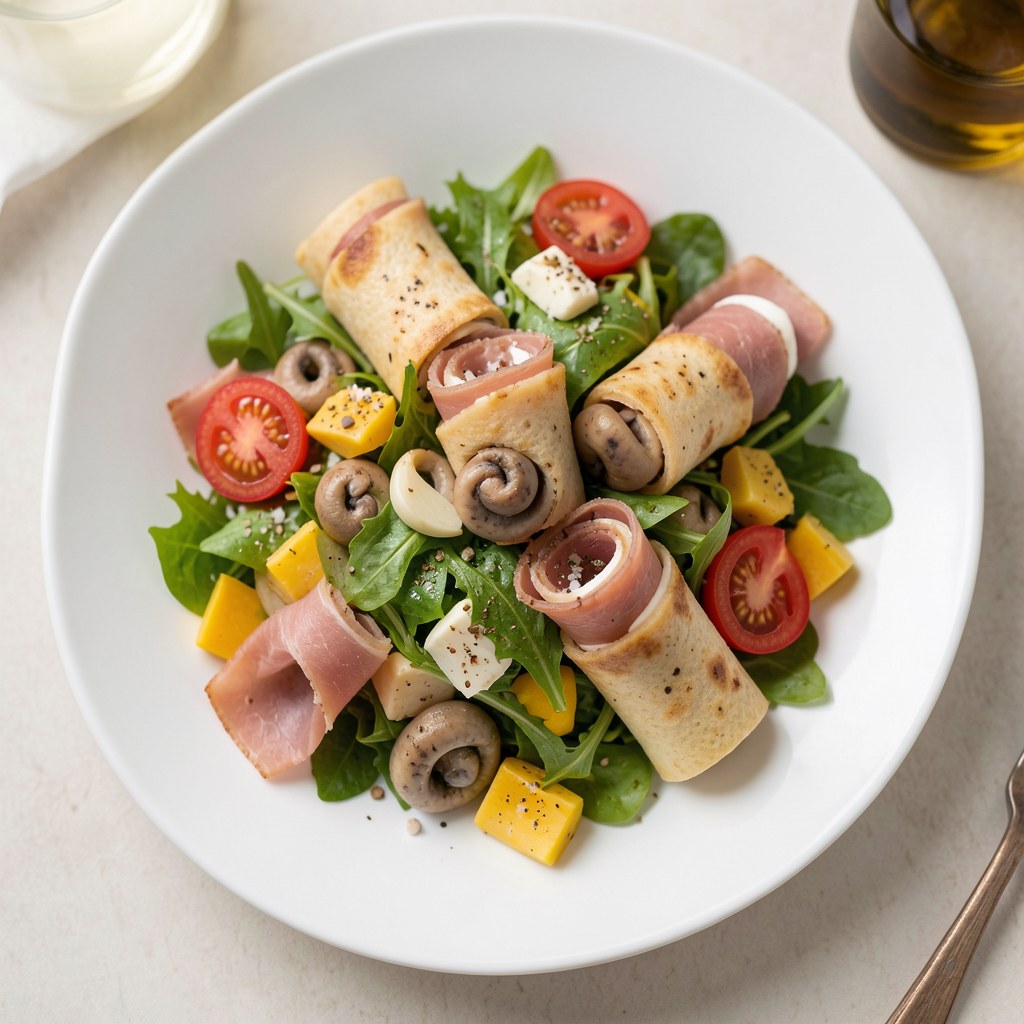 Sałatka ze ślimaczkami z tortilli