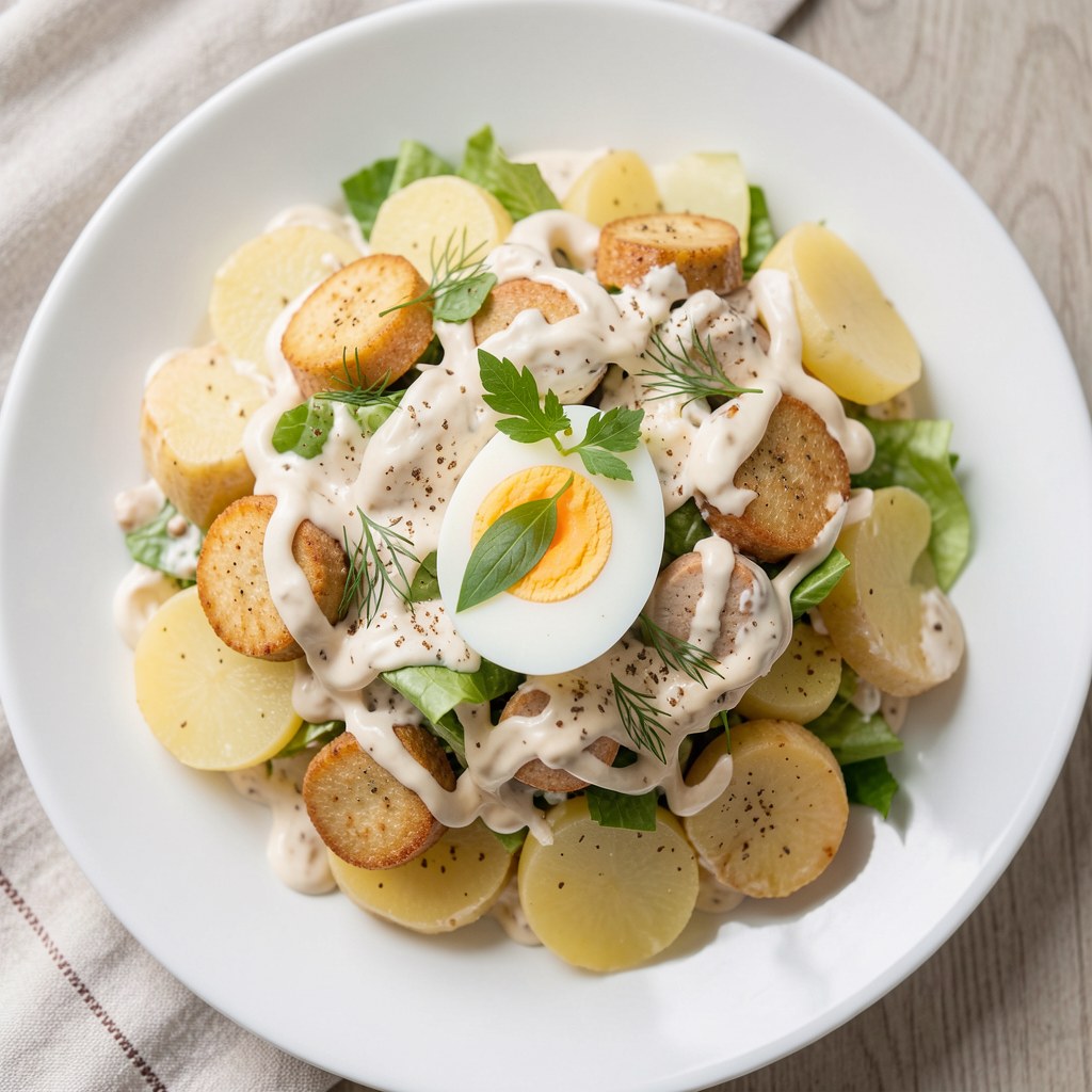 Sałatka z parówkami.