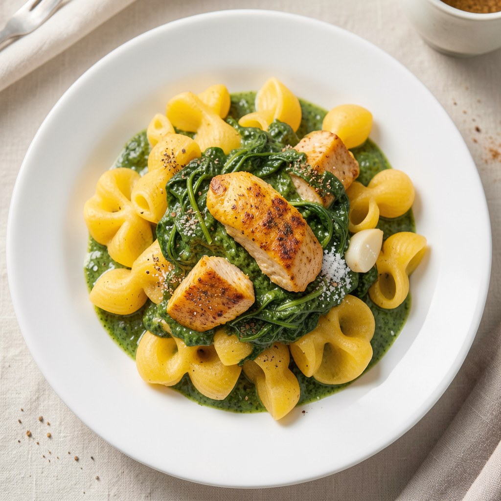 Żółte kokardki z zielonym sosem