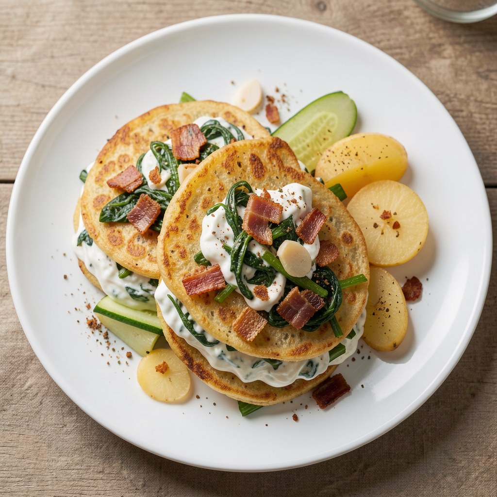 placki z cukinii ze szpinakiem