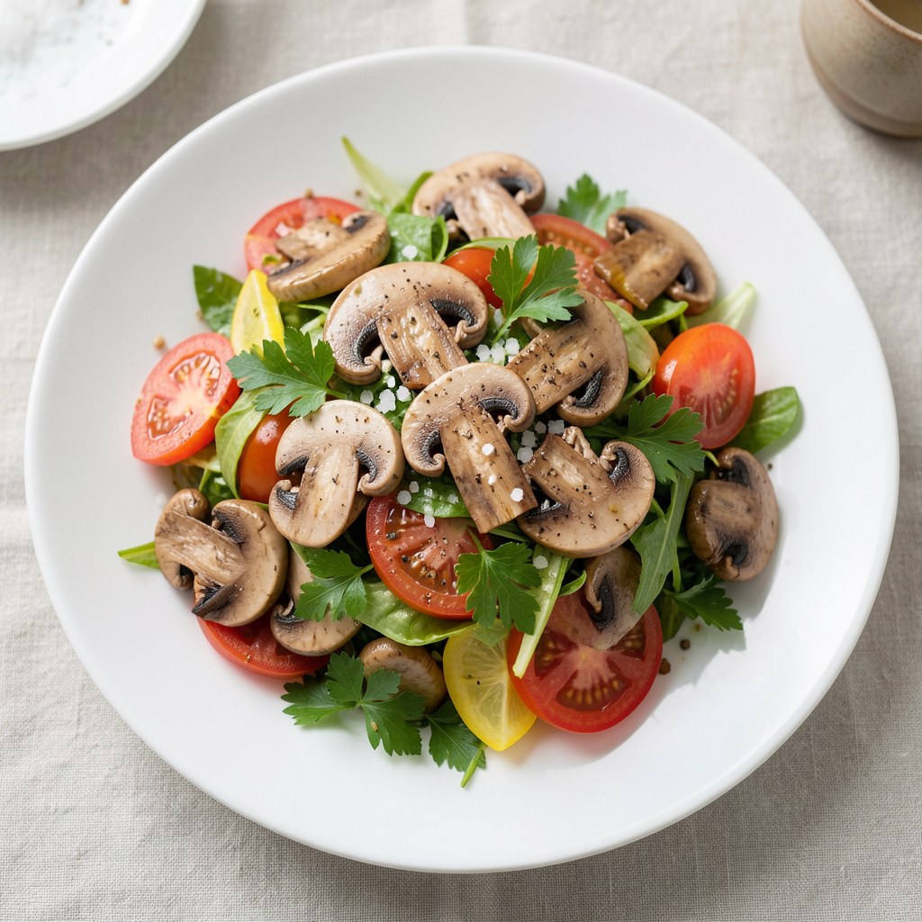 sałatka z pieczarkami