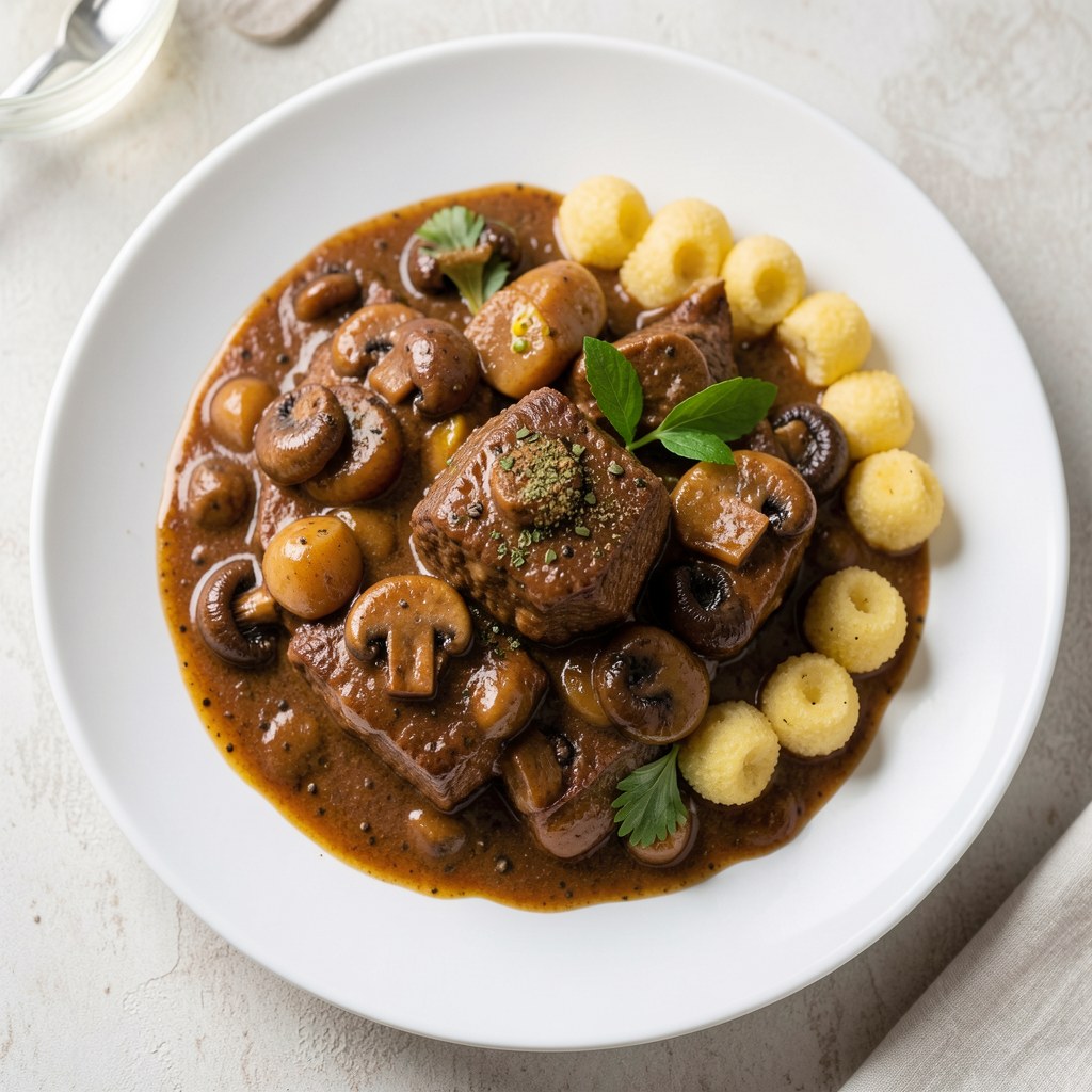 Gulasz wołowy z porem