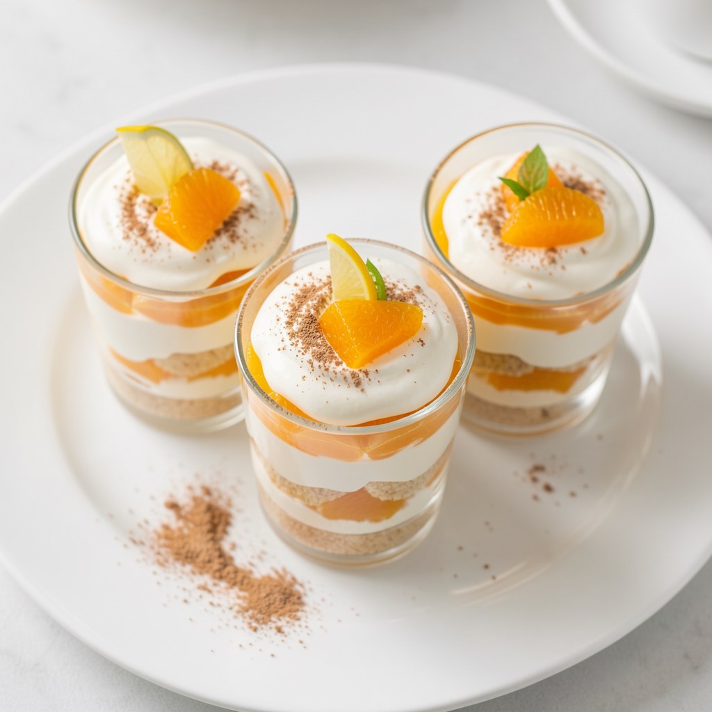 Deser pomarańczowo-bezowy