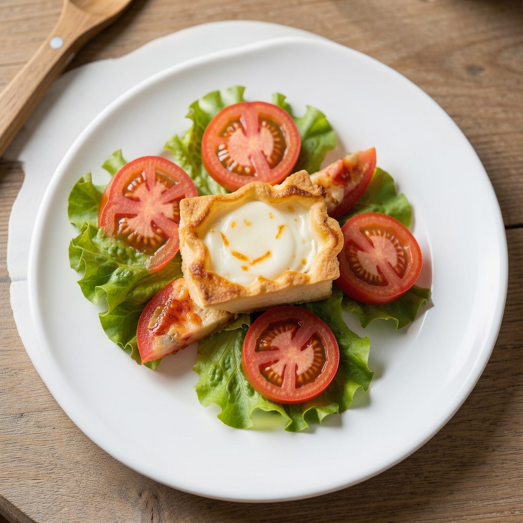 Oscypek w złotej panierce z pomidorami