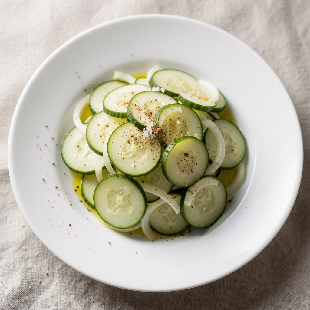 surówka z ogórków z cebulą