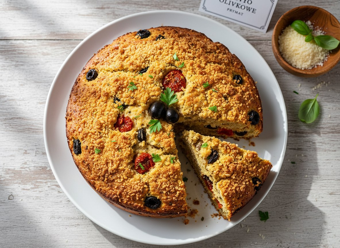Pieczywo oliwkowe wypiekane w czosnkowej bułce tartej Prymat