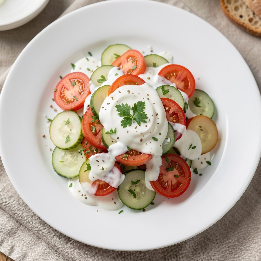 Surówka z pomidorów i ogórków