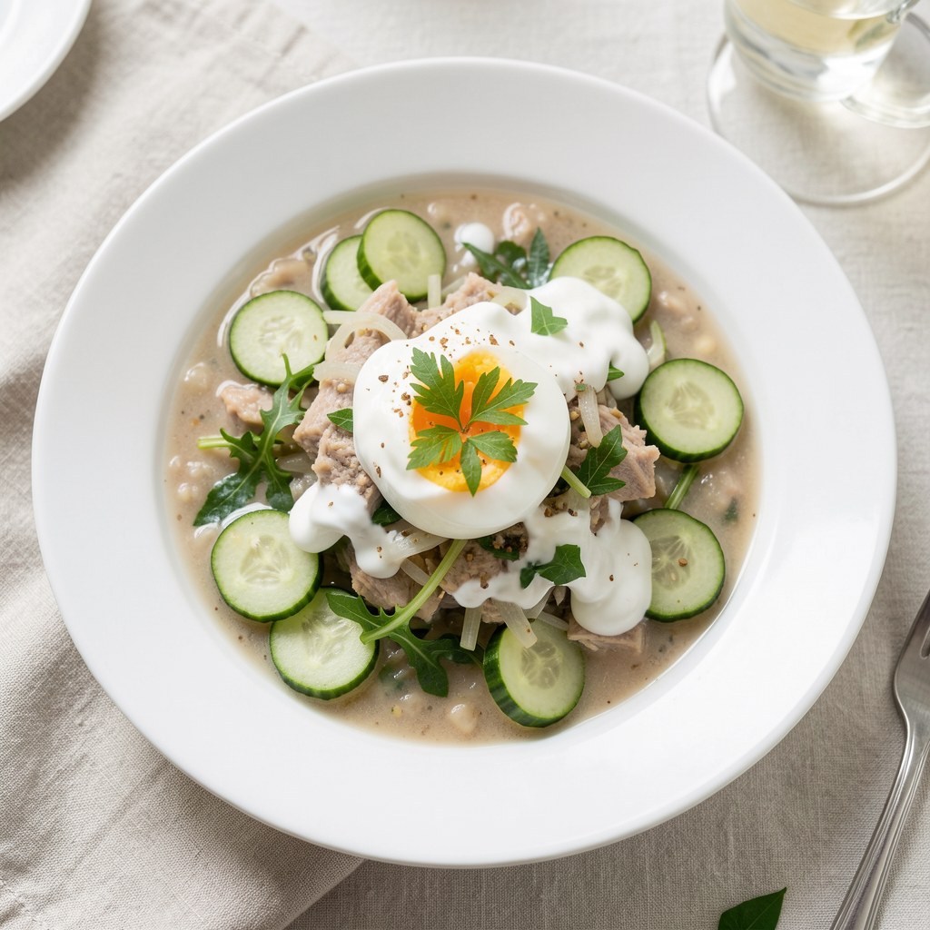 Chłodnik na wywarze z drobiu