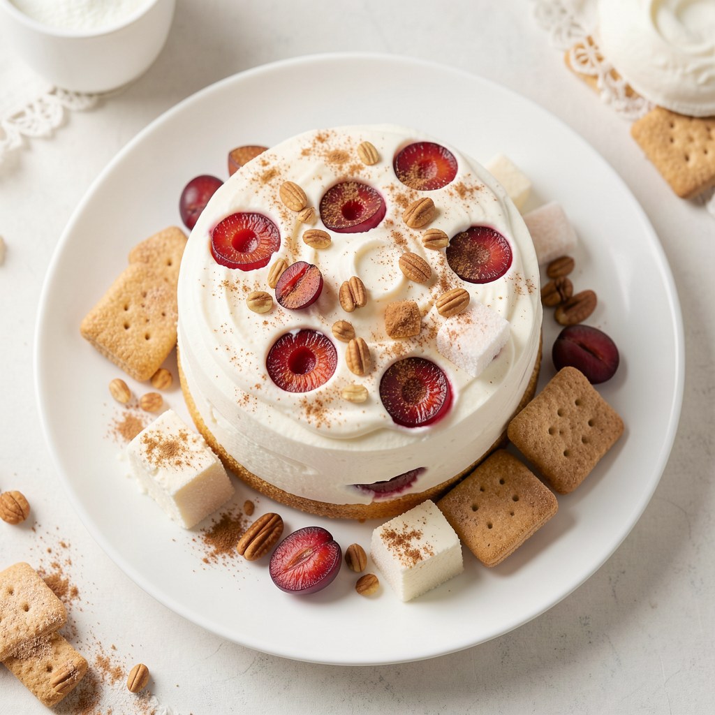 sernik z wiśniami i orzechami