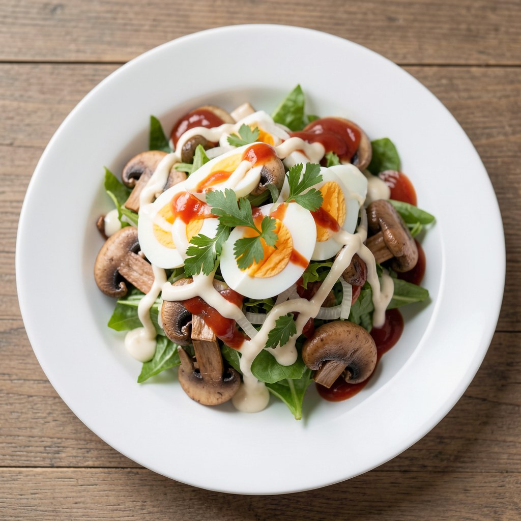 sałatka z pieczarkami