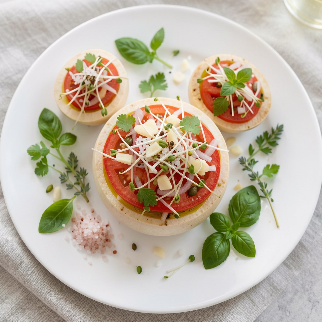 Chłodnik pomidorowy z kiełkami