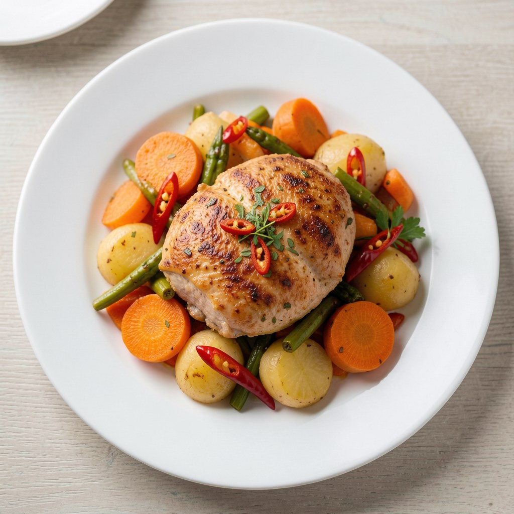 Kurczak z warzywami w stylu balti