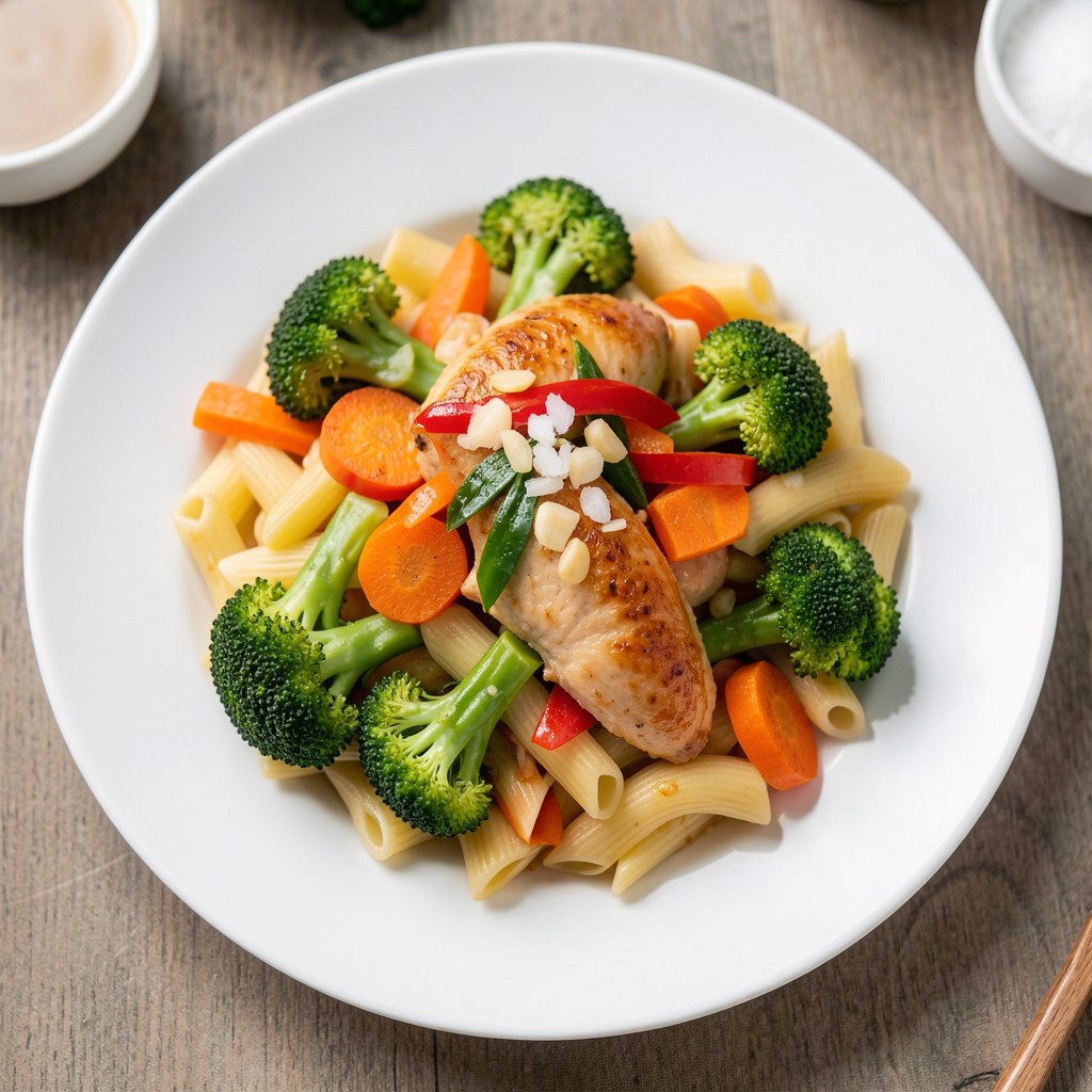 Chińska potrawka z makaronem