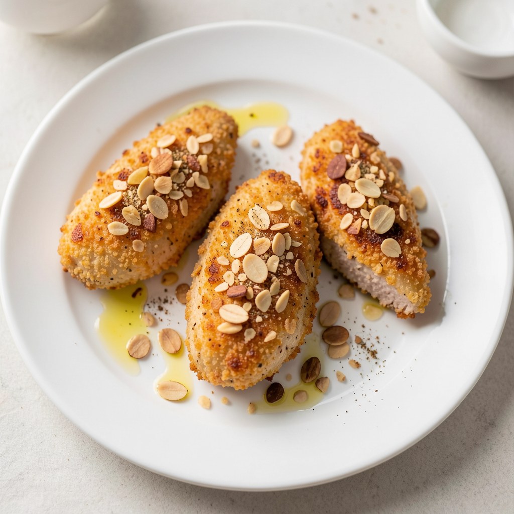 Filety z drobiu w orzechach