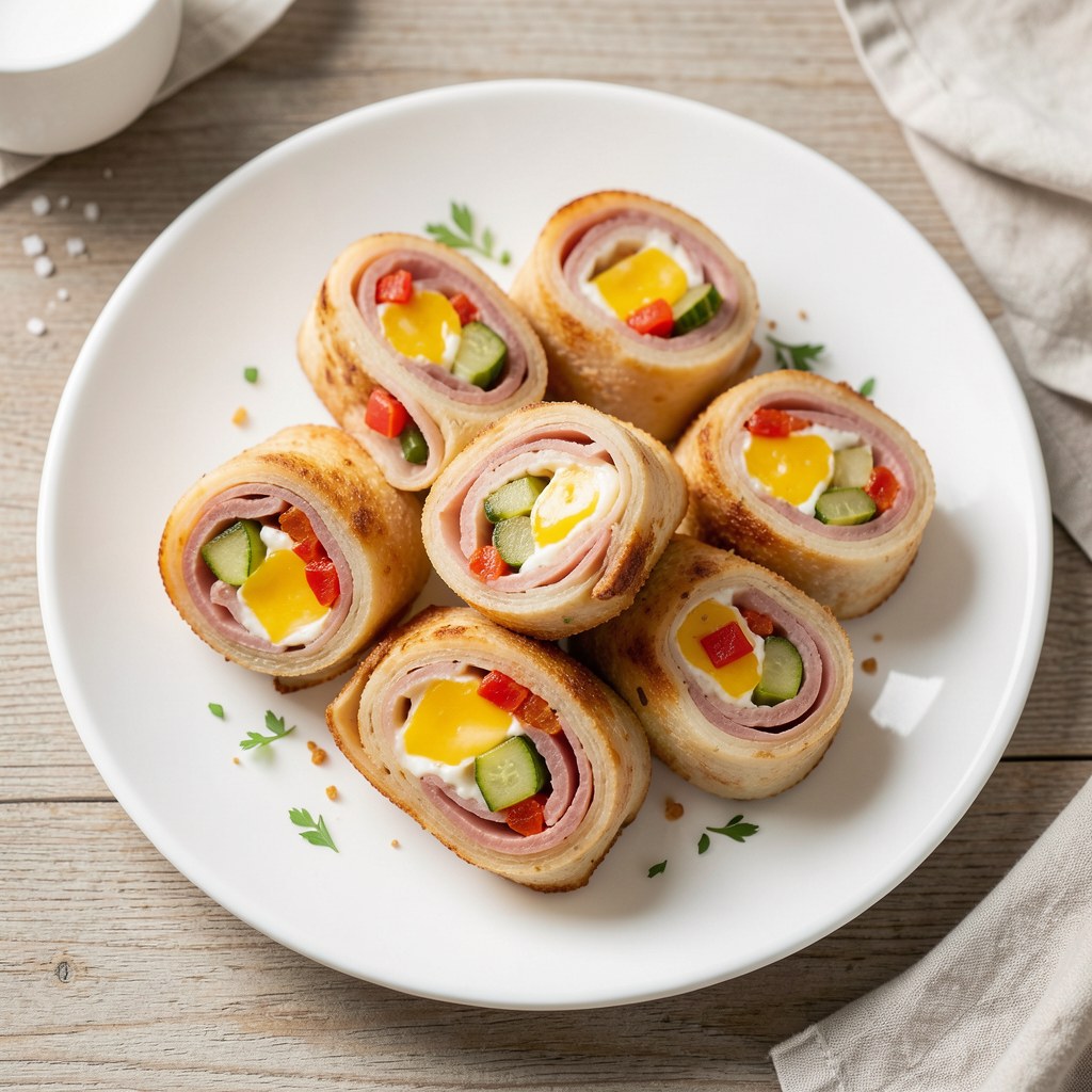 Roladki z ogórkiem i papryką