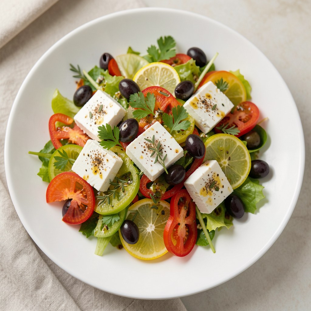 Sałatka z fetą w sosie paprykowym