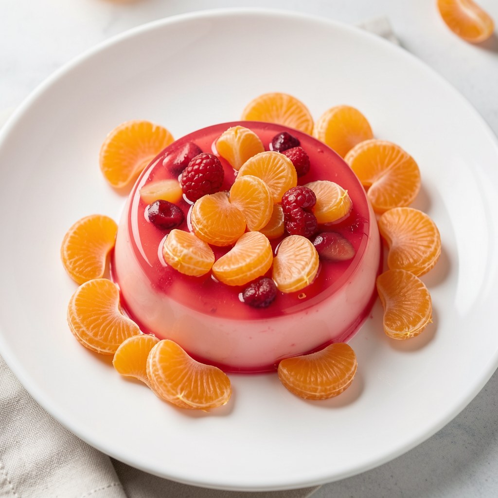 Galaretka truskawkowa z mandarynkami