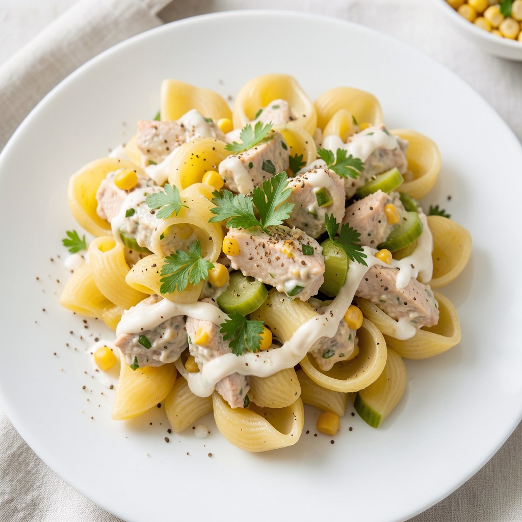 muszelki z tuńczykiem