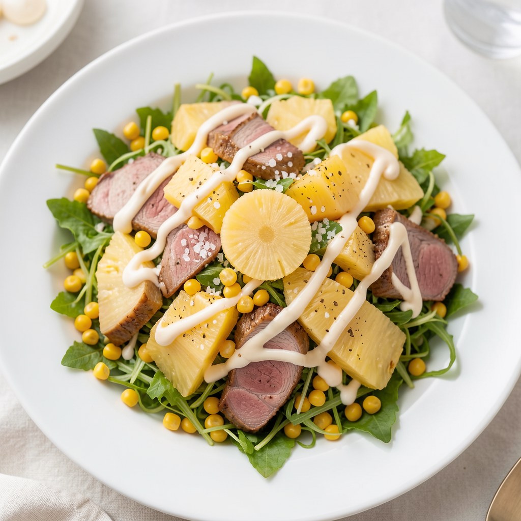 Sałatka z ananasem i kukurydzą