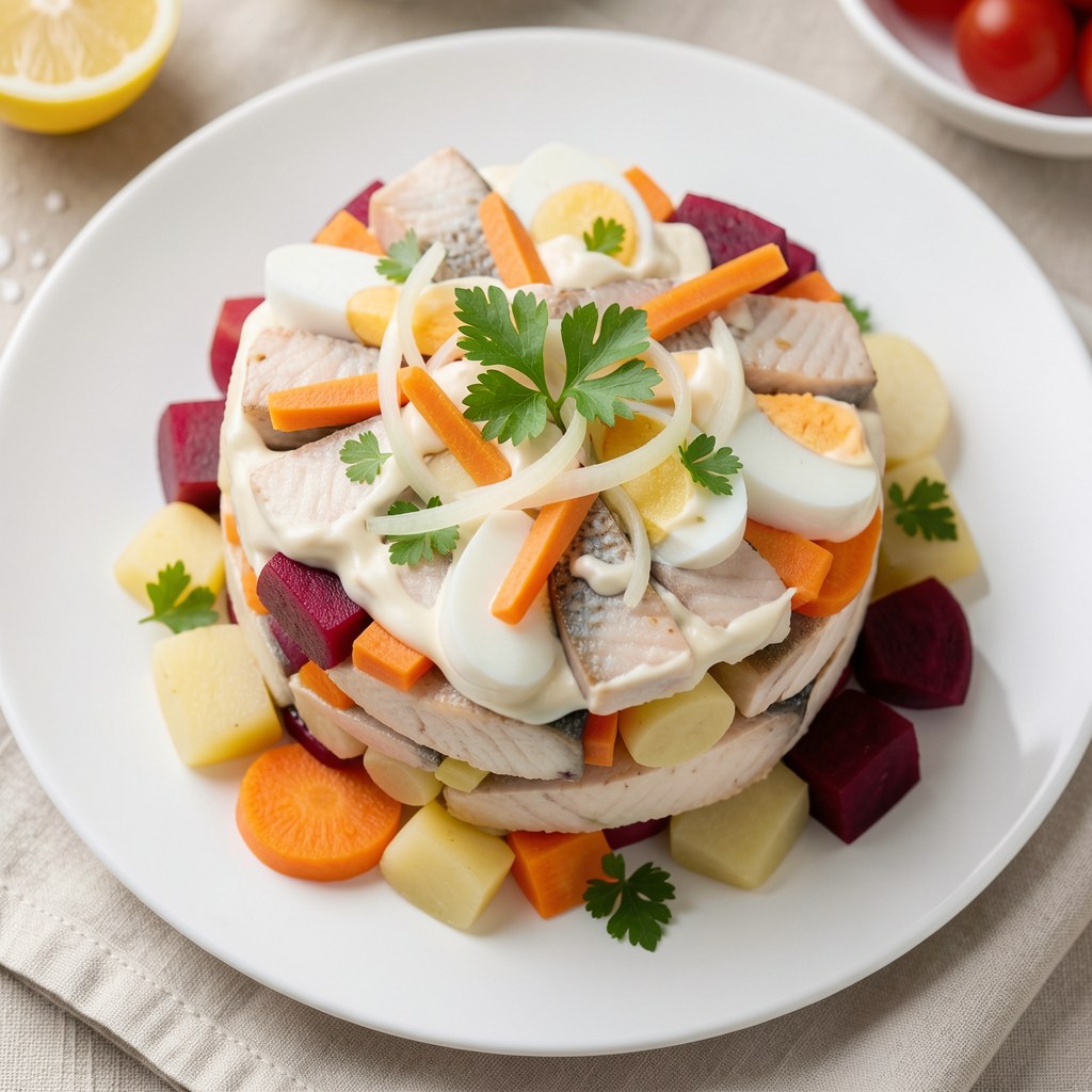 Śledzie z majonezem