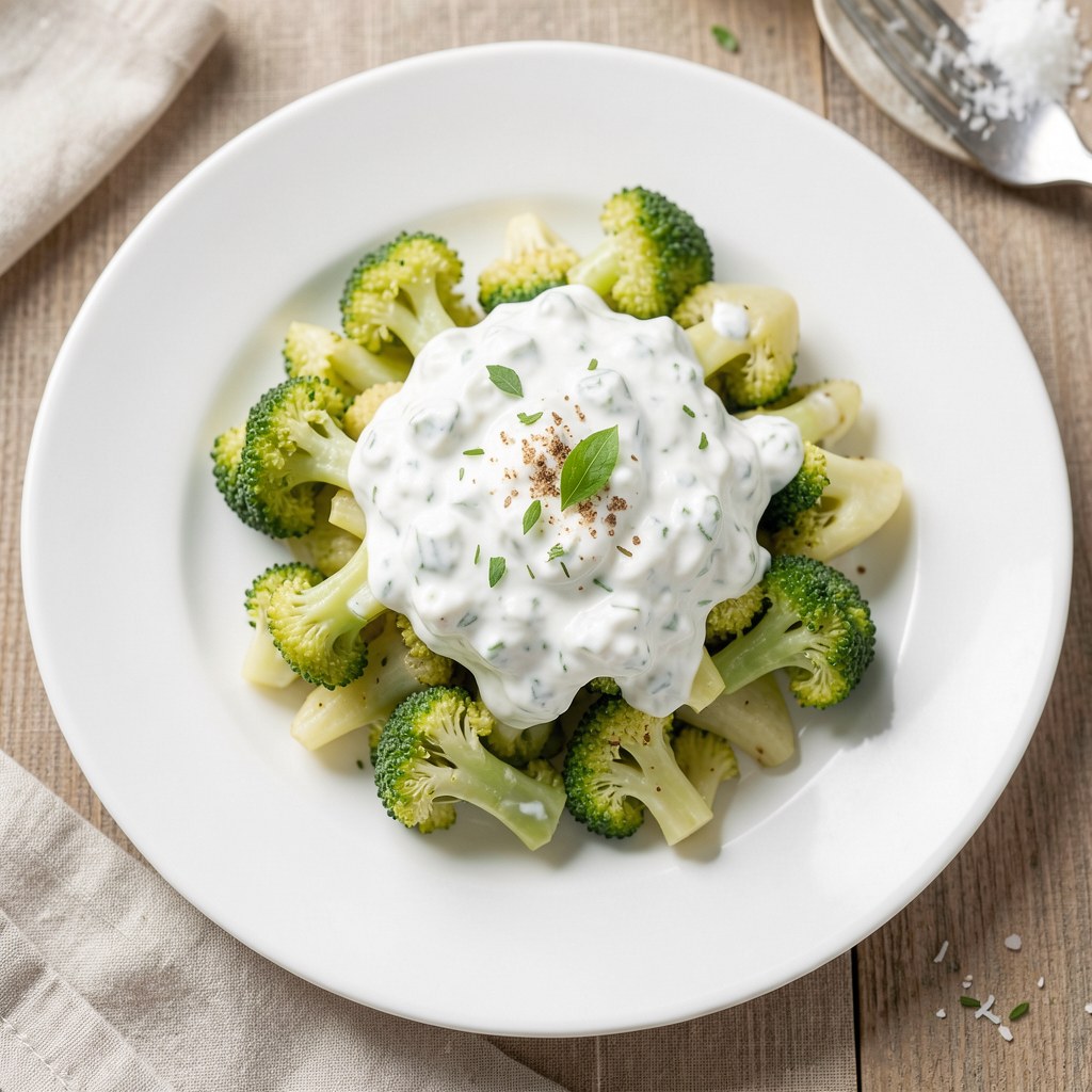 Brokuły z sosem tzatziki
