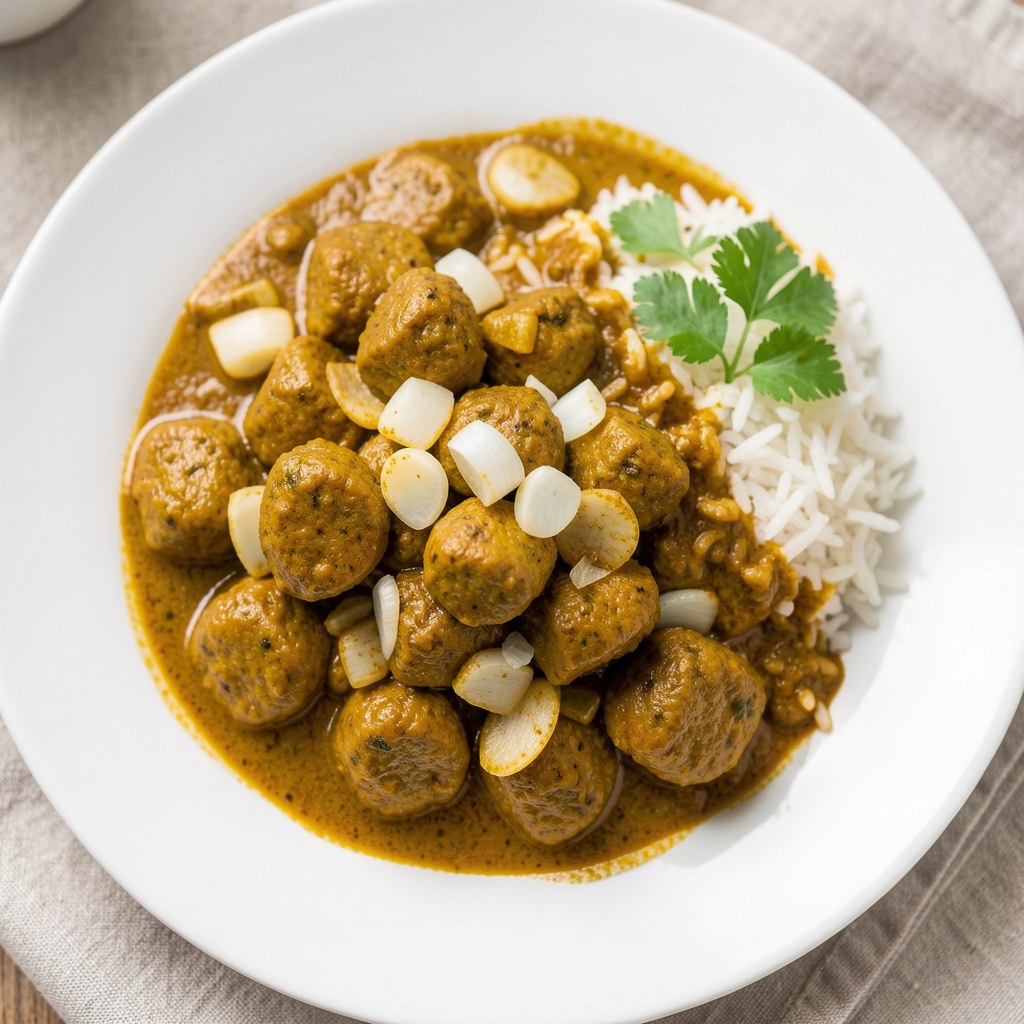 Gulasz curry z żołądków drobiowych