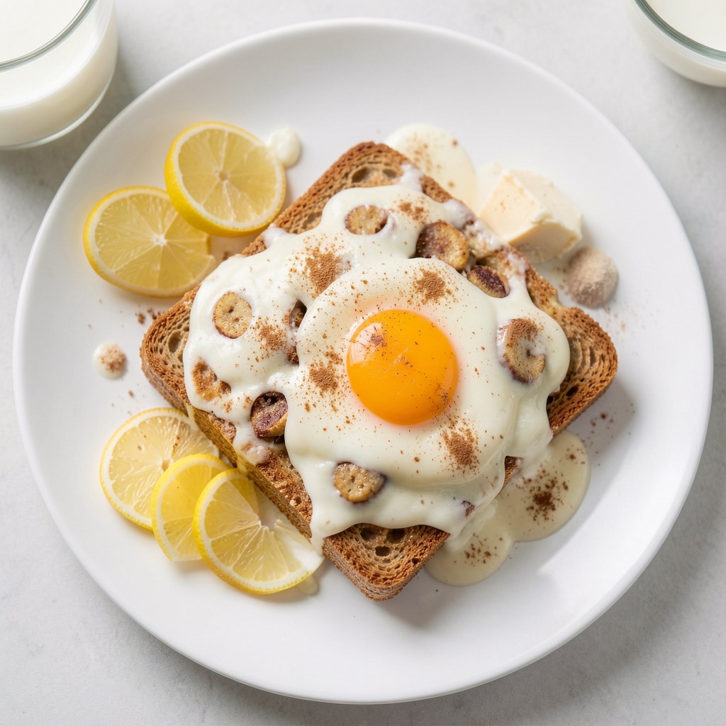 Chlebowa zapiekanka z rodzynkami