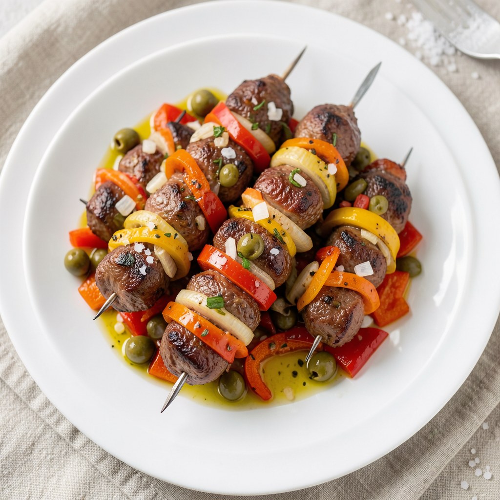 Szaszłyki z wieprzowiny z papryką