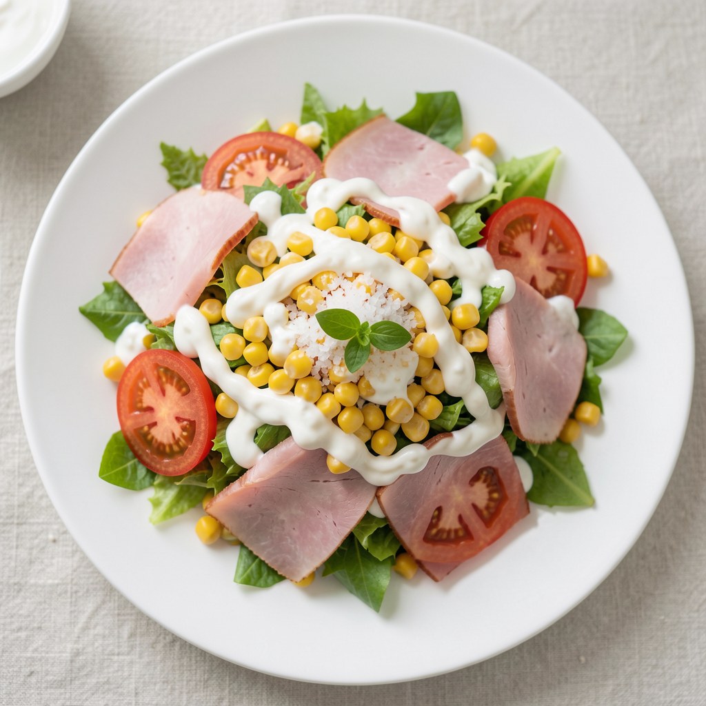 Salatka z kukurydzą i pomidorami