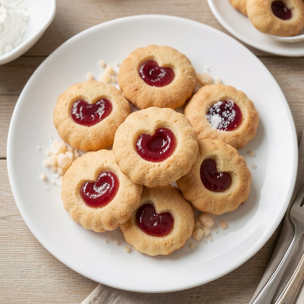Maślane ciastka z marmoladą