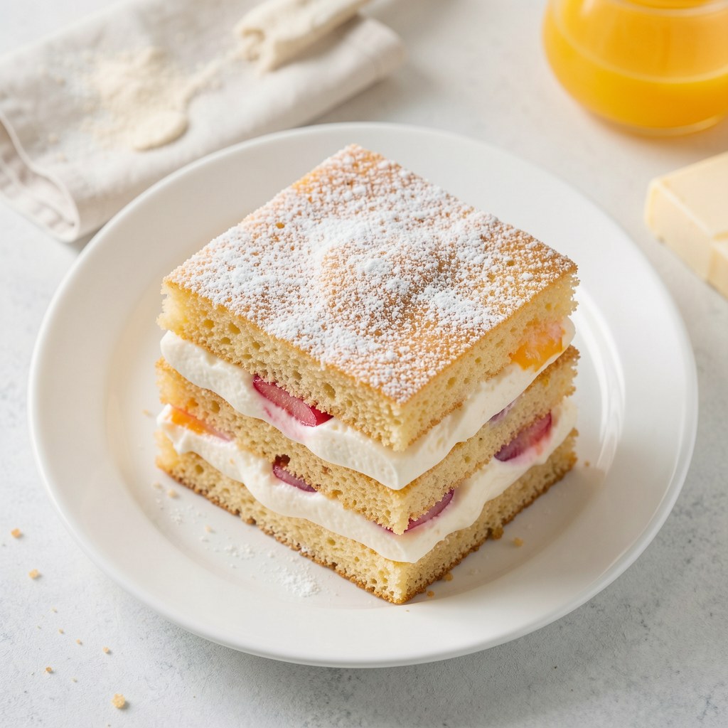 Ciastka tortowe brzoskwiniowe.