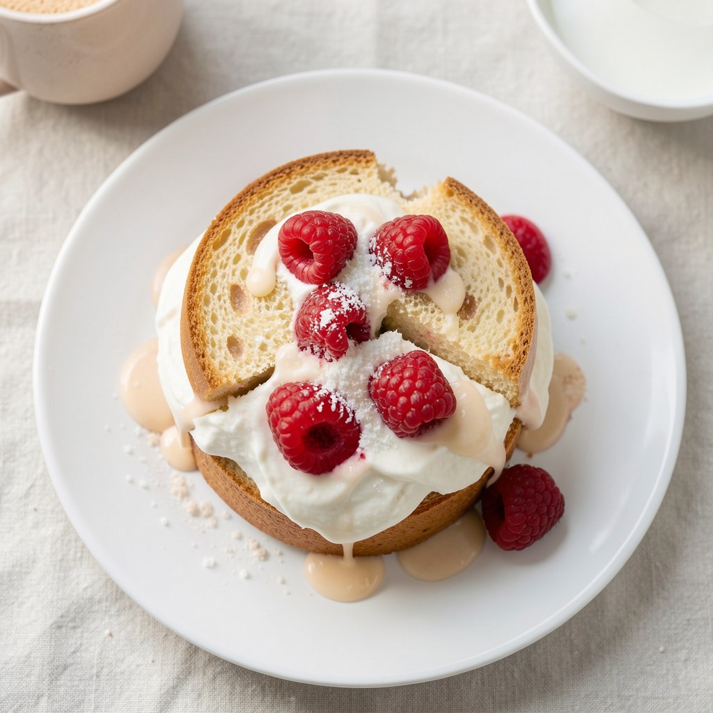 Biszkopt z galaretki i truskawkami