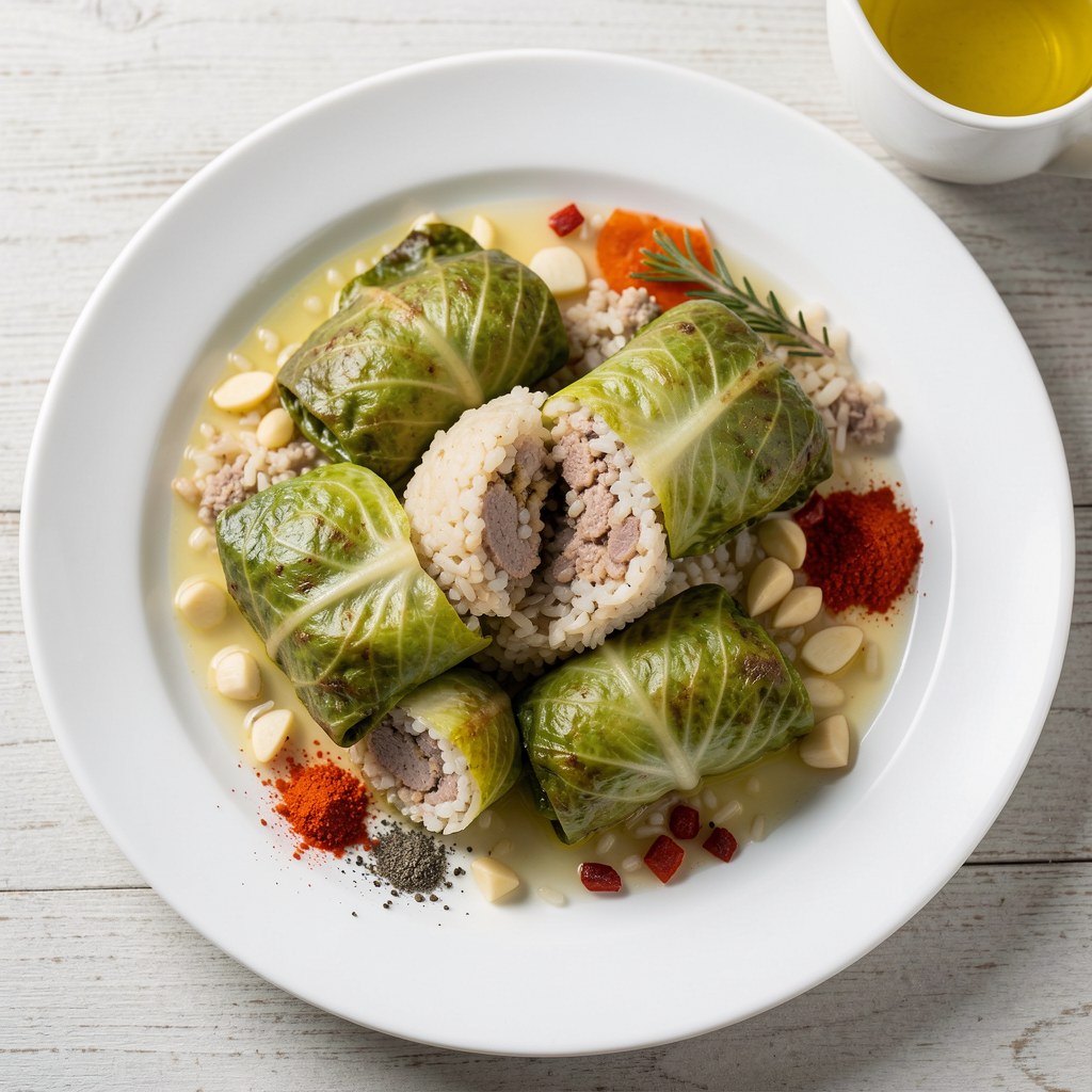 Tradycyjne gołąbki z mięsem i ryżem