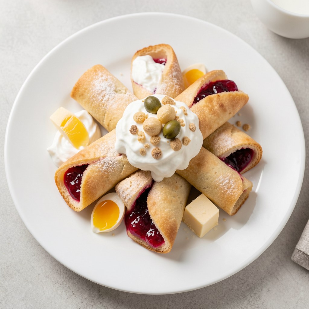 Rurki z bitą śmietana