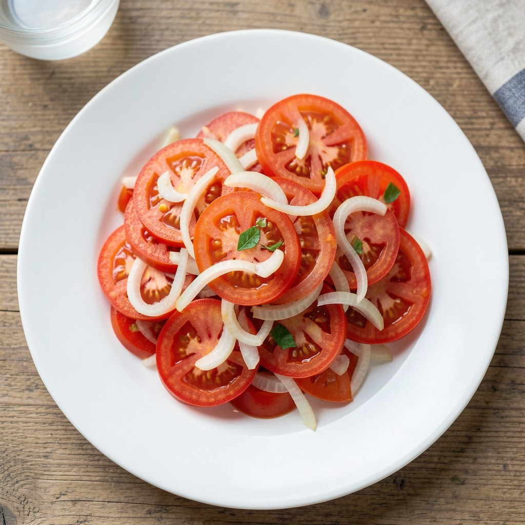 Sałatka z pomidorów, najprostrza