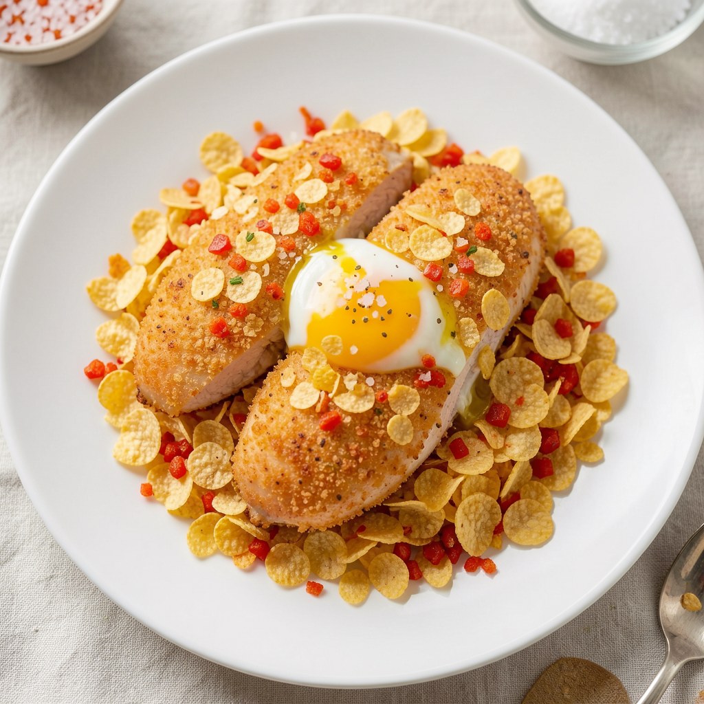 Kurczak w płatkach kukurydzianych