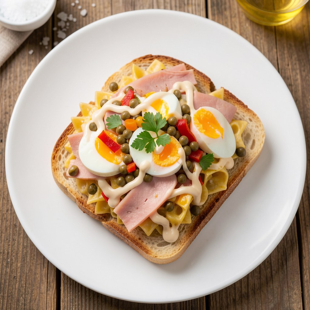 Pasta do pieczywa z jajek i szynki.