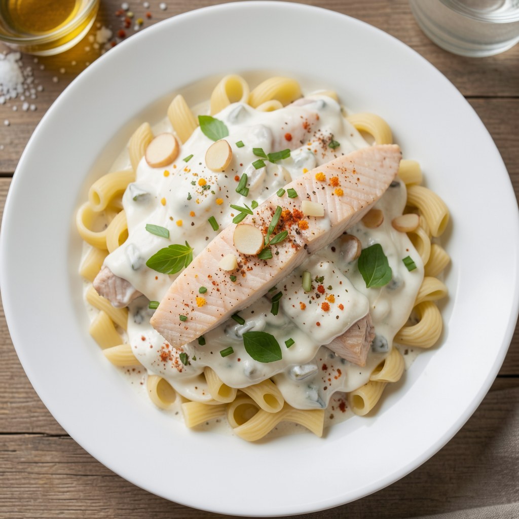 Tuńczyk plus makaron rowna sie pycha