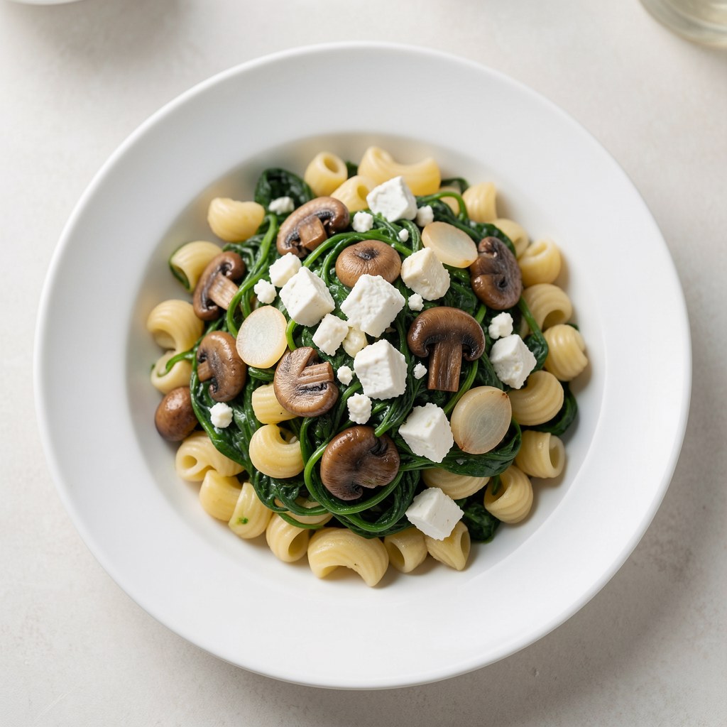 Makaron ze szpinakiem