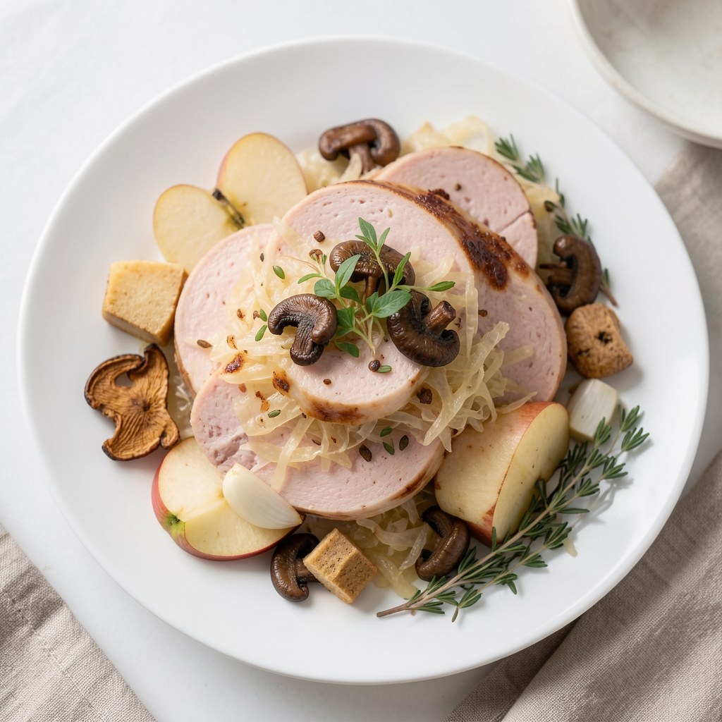 Biała kiełbasa zapiekana w kapście