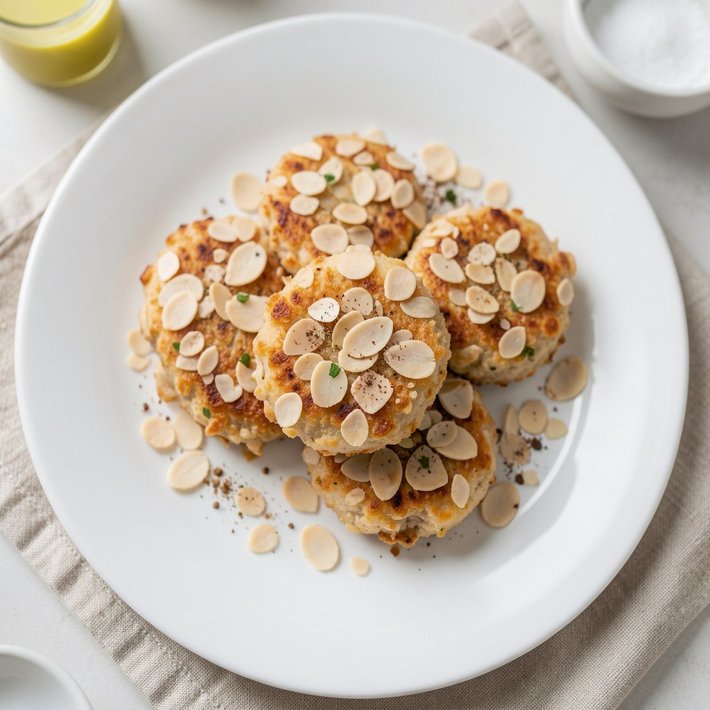 Kotleciki drobiowe w płatkach migdałów