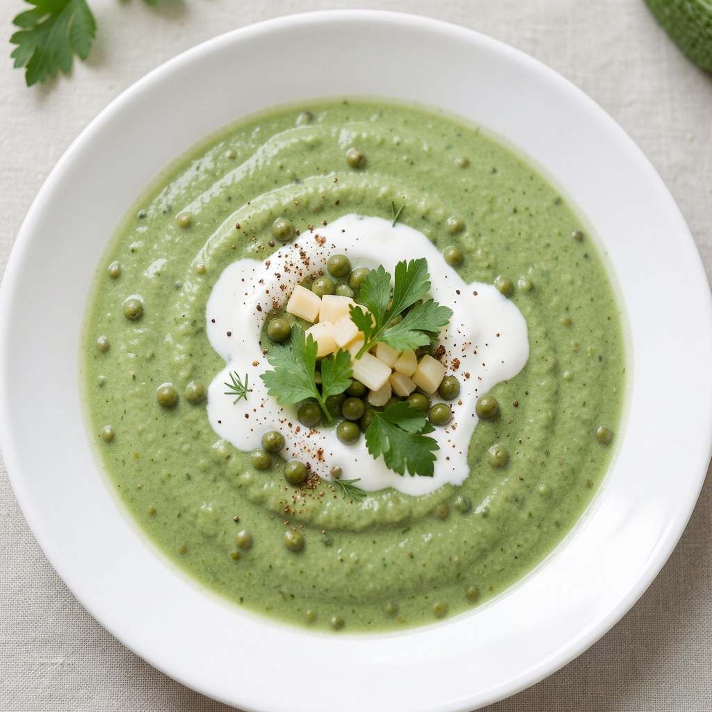 Zupa krem z zielonego groszku