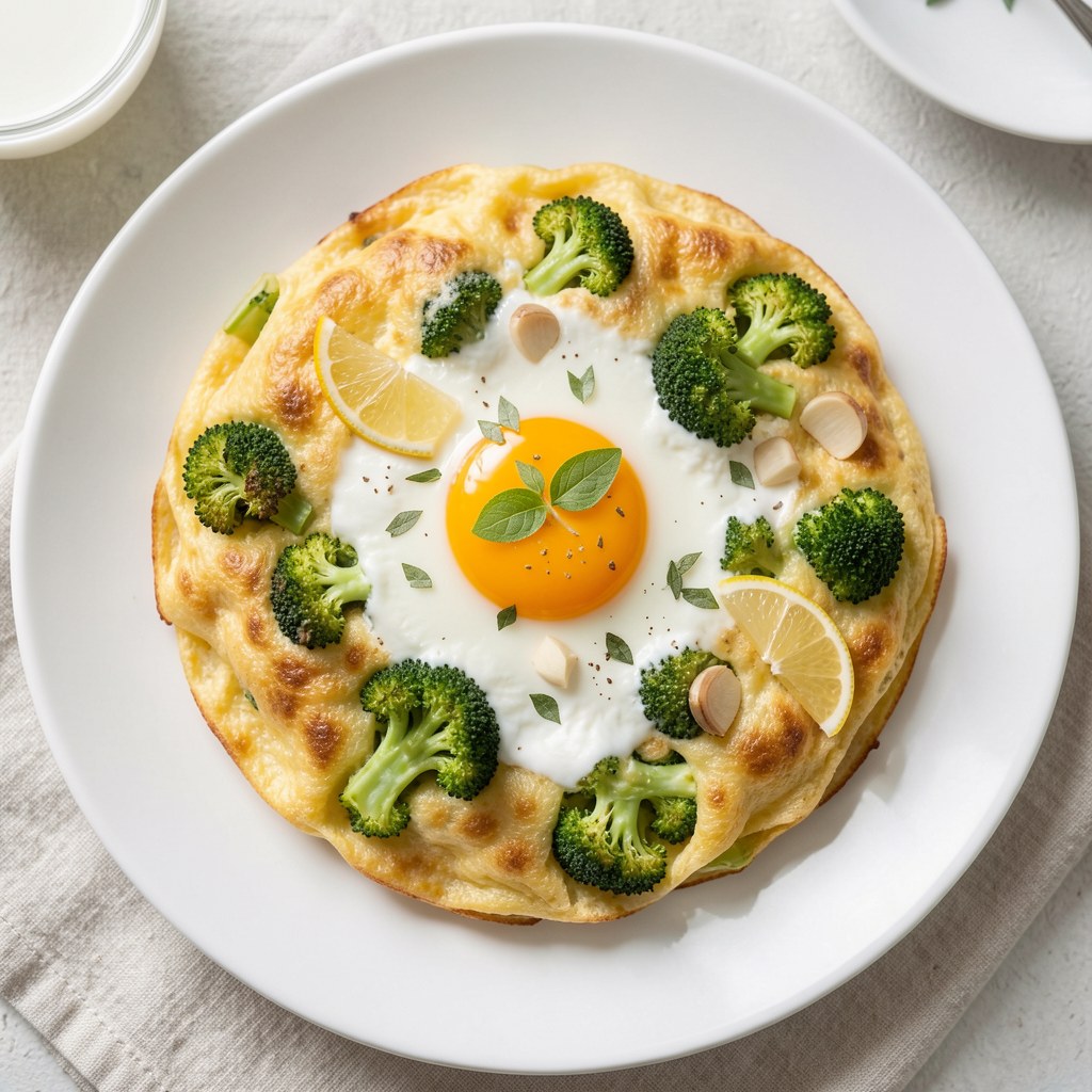 Omlet zapiekany z brokúłami