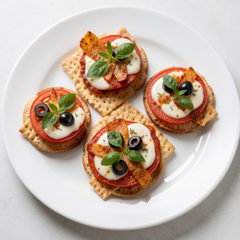 Koktajlowe pizze z krakersów